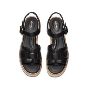 NEW CLARKS women's coledale strap sandals in black